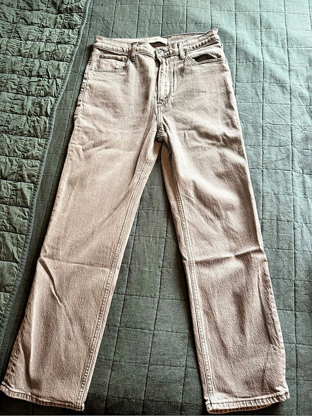 Abercrombie & Fitch The Ankle Straight Ultra High Rise Gray Jeans Waist 29